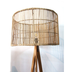 Lampa podłogowa BOHO trójnóg rattan 140 cm